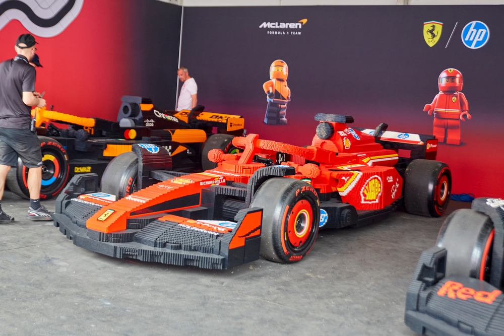 Lego builds 22 electric minicars for British Grand Prix driver parade Lego